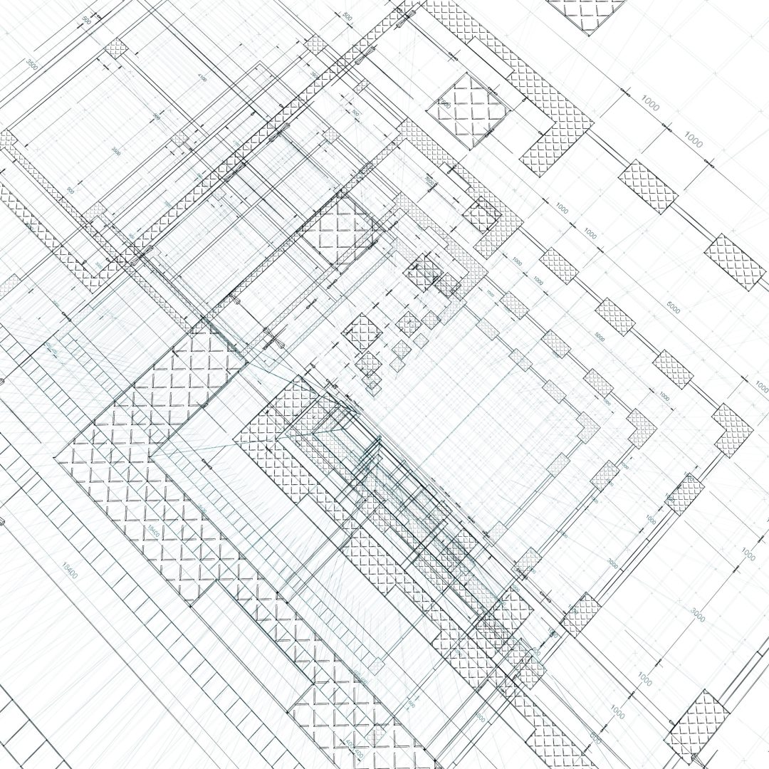 Blueprint concept. Architecture design and 3d rendering model my own